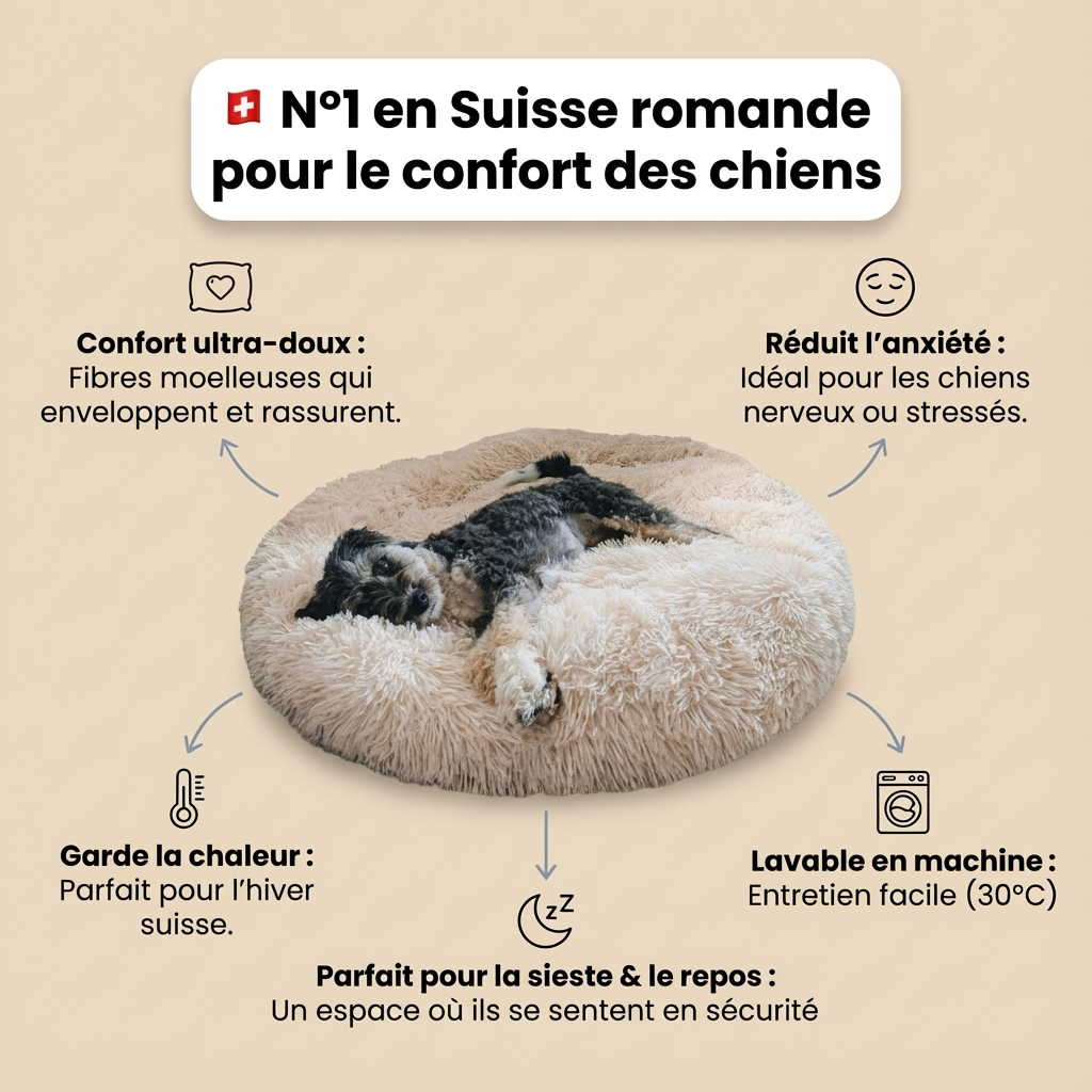 Coussin douillet anti-stress pour chien