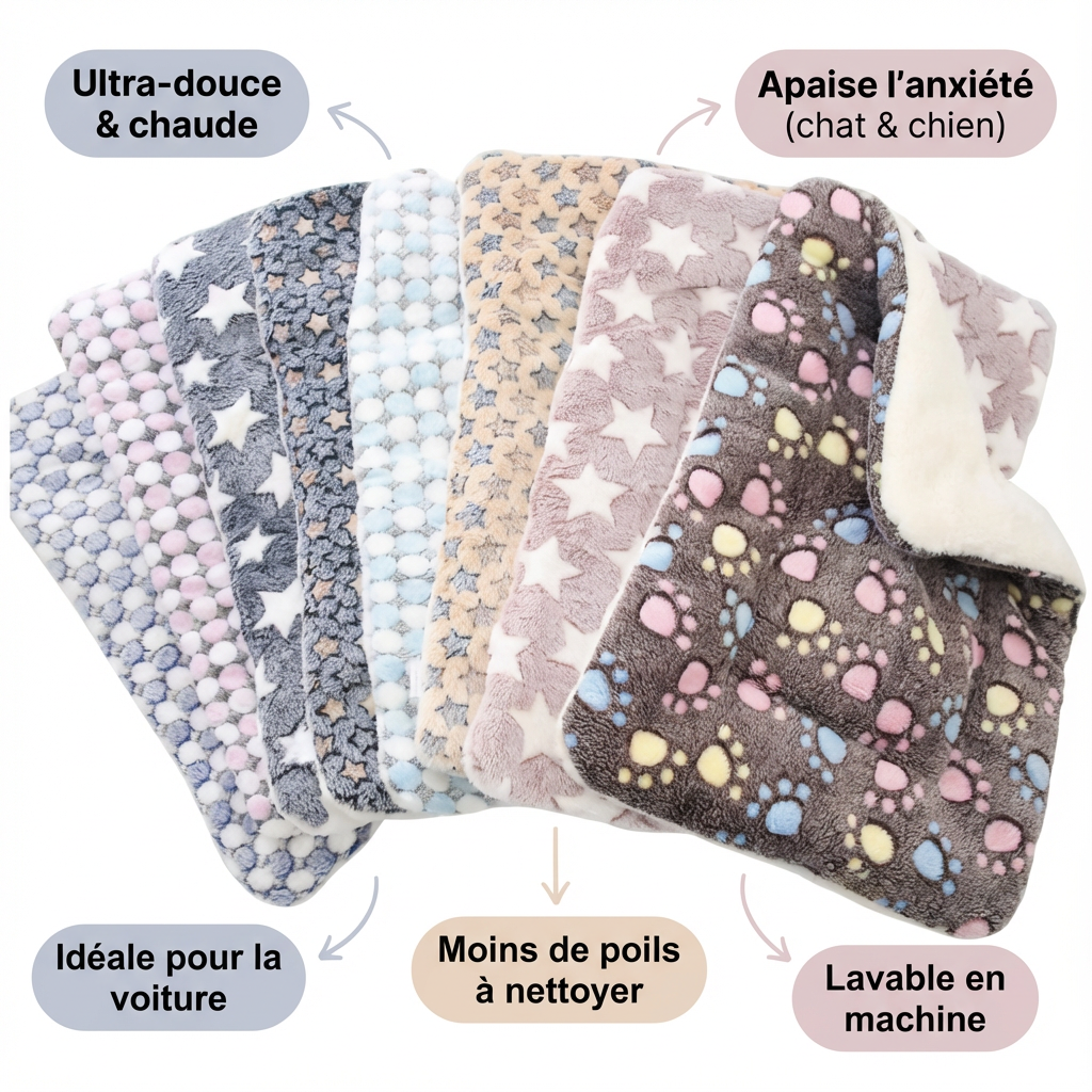 Couverture douillette et apaisante pour chats et chiens